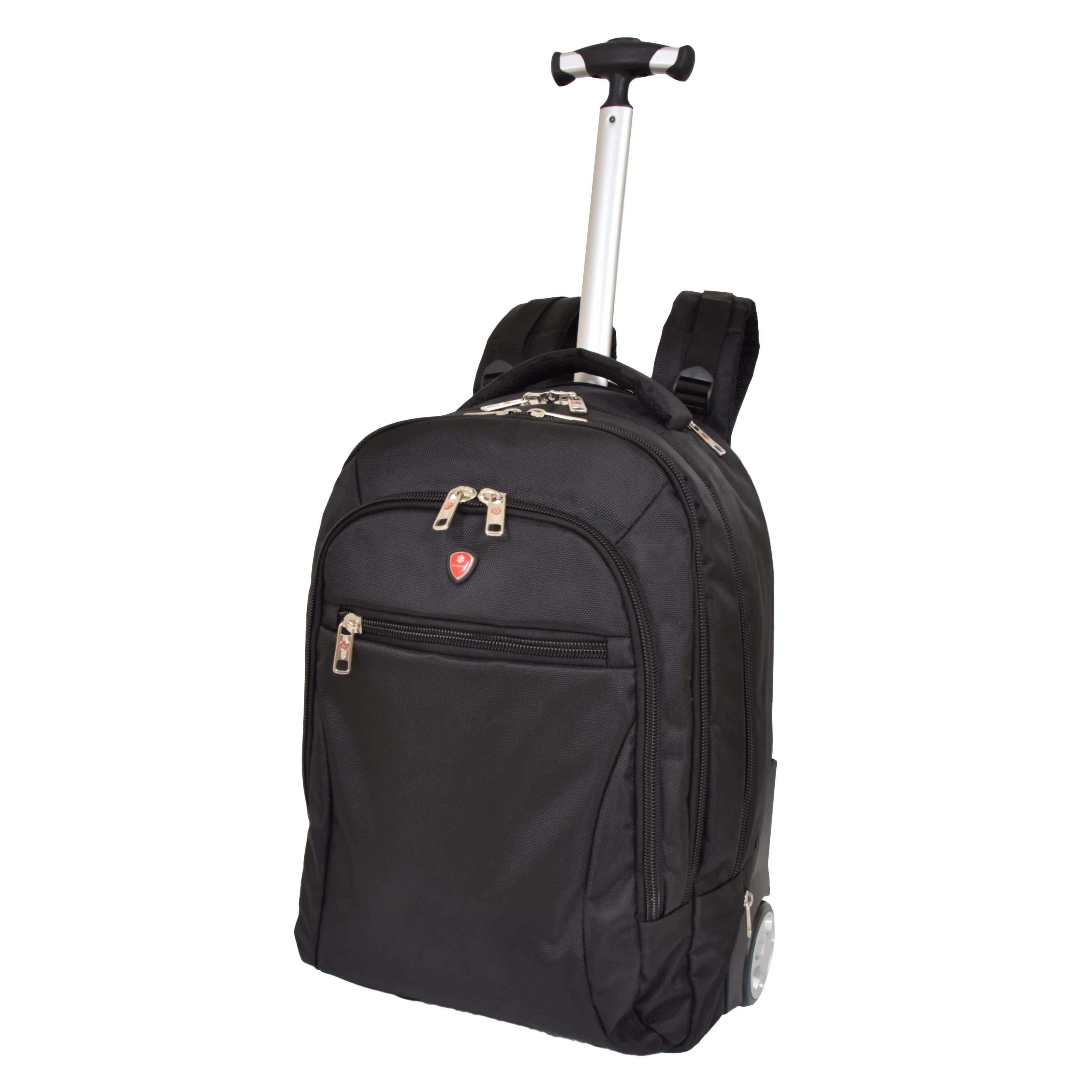 Rolling Backpack Cabin Size Travel Bag Hiking Rucksack Goodwin Black